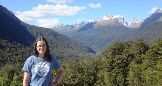 R Colwell hiking in New Zealand